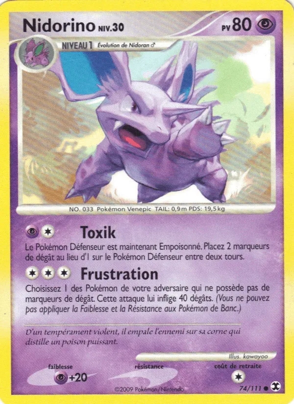 Nidorino Niv. 30 · Rivaux Émergeants 74/111