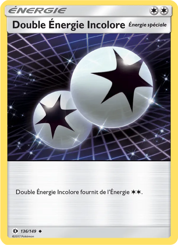 Double Énergie Incolore · Soleil et Lune 136/149