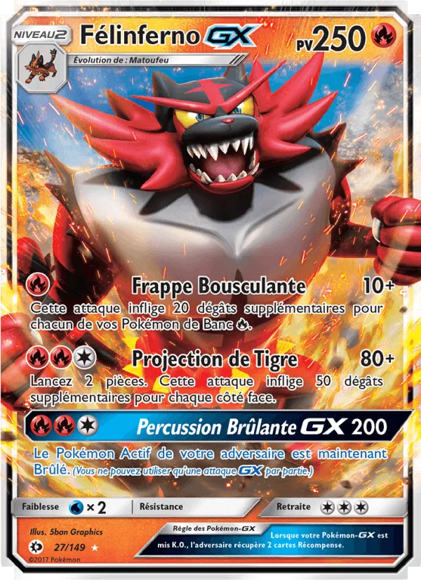 Félinferno GX · Soleil et Lune 27/149