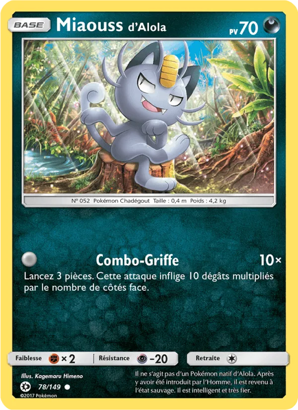 Miaouss d’Alola · Soleil et Lune 78/149