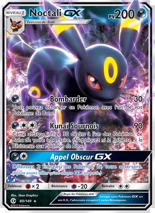 Noctali GX · Soleil et Lune 80/149