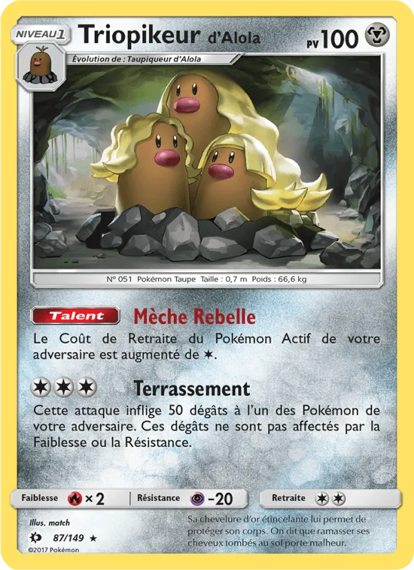 Triopikeur d’Alola · Soleil et Lune 87/149