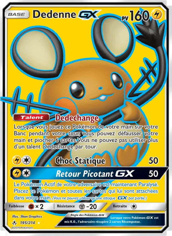 Dedenne GX · Alliance Infaillible 195/214
