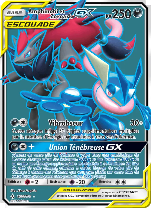Amphinobi et Zoroark GX · Alliance Infaillible 200/214
