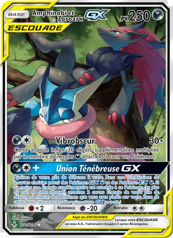 Amphinobi et Zoroark GX · Alliance Infaillible 201/214