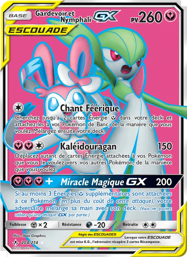 Gardevoir et Nymphali GX · Alliance Infaillible 204/214
