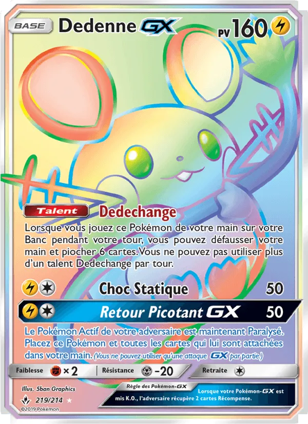Dedenne GX · Alliance Infaillible 219/214