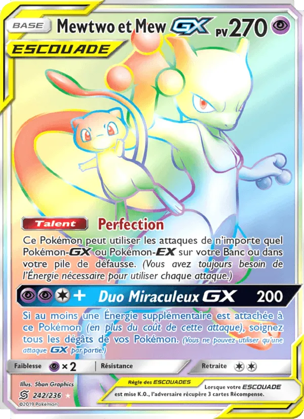 Mewtwo et Mew GX · Harmonie des Esprits 242/236
