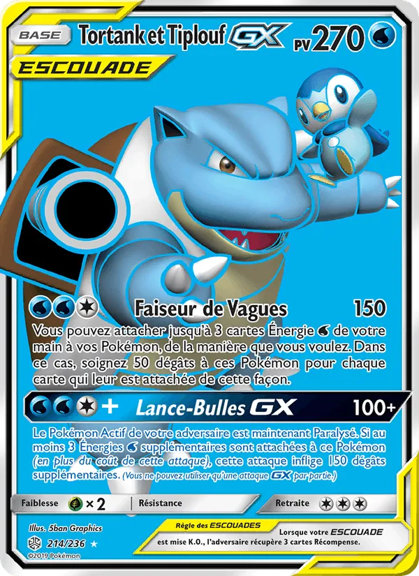 Tortank et Tiplouf GX · Éclipse Cosmique 214/236