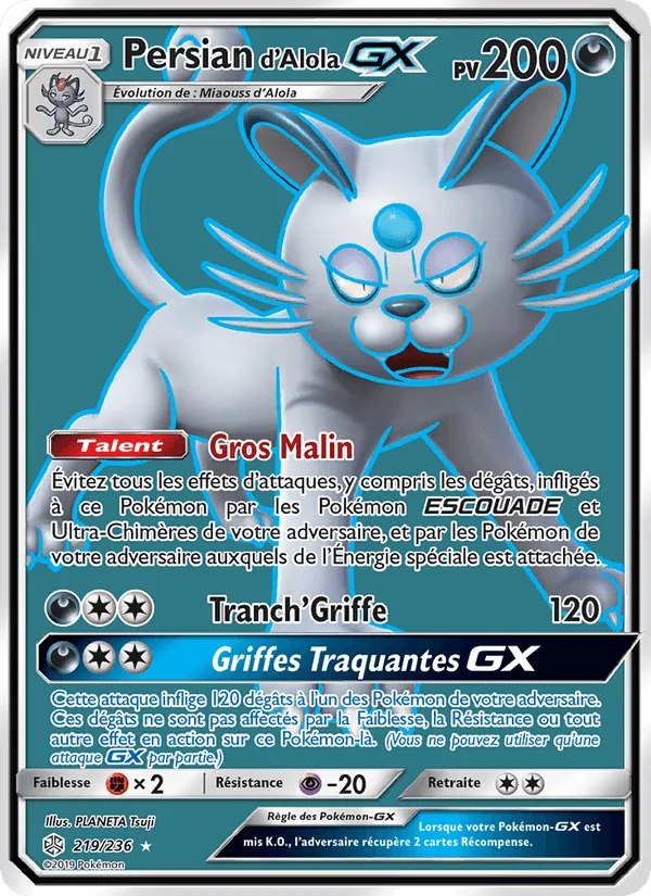 Persian d’Alola GX · Éclipse Cosmique 219/236