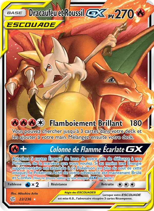 Dracaufeu et Roussil GX · Éclipse Cosmique 22/236