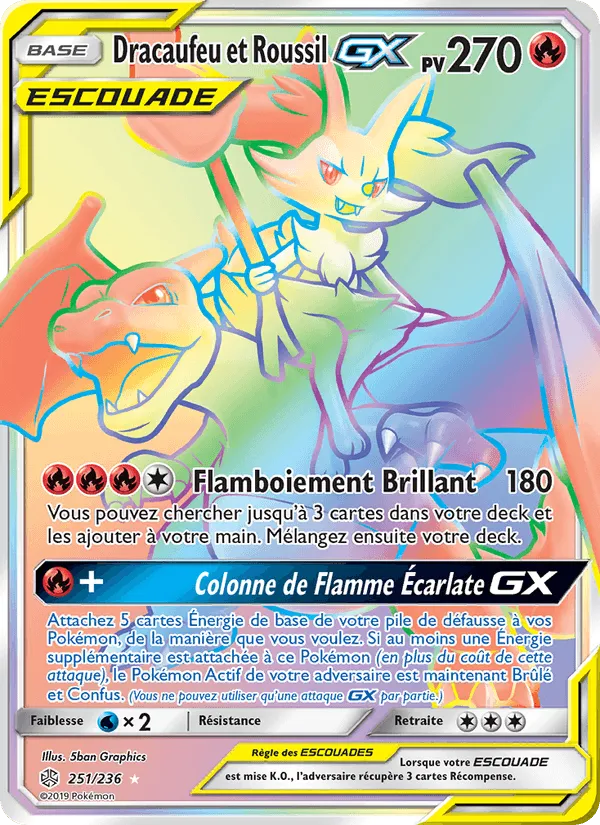 Dracaufeu et Roussil GX · Éclipse Cosmique 251/236