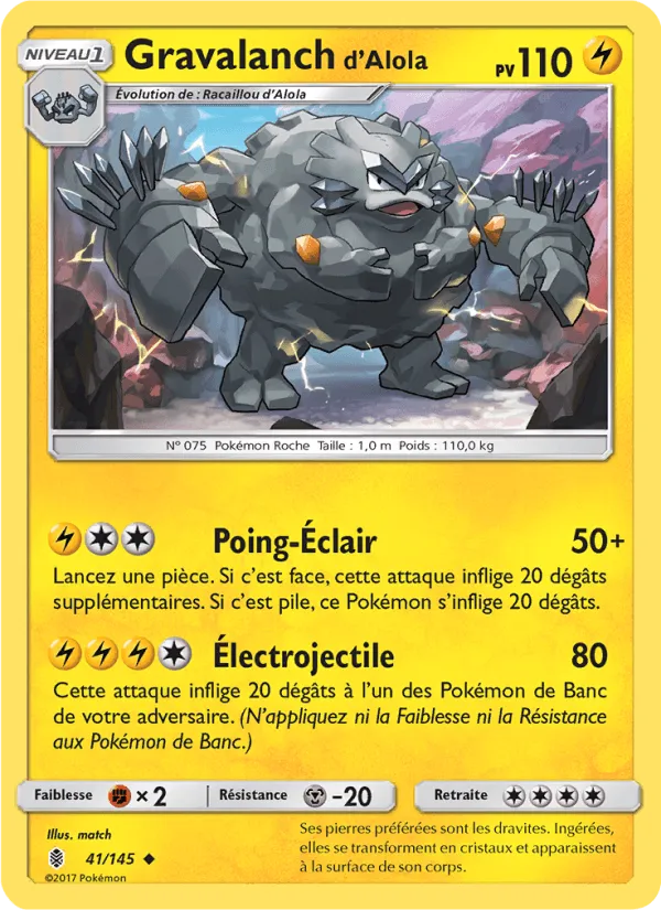 Gravalanch d’Alola · Gardiens Ascendants 41/145