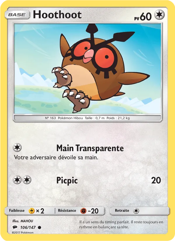 Hoothoot · Ombres Ardentes 106/147
