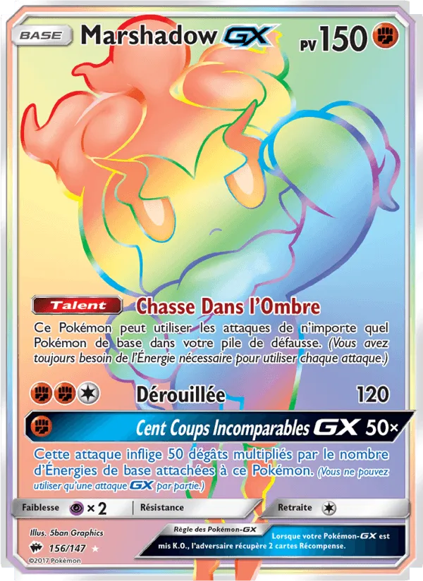 Marshadow GX · Ombres Ardentes 156/147