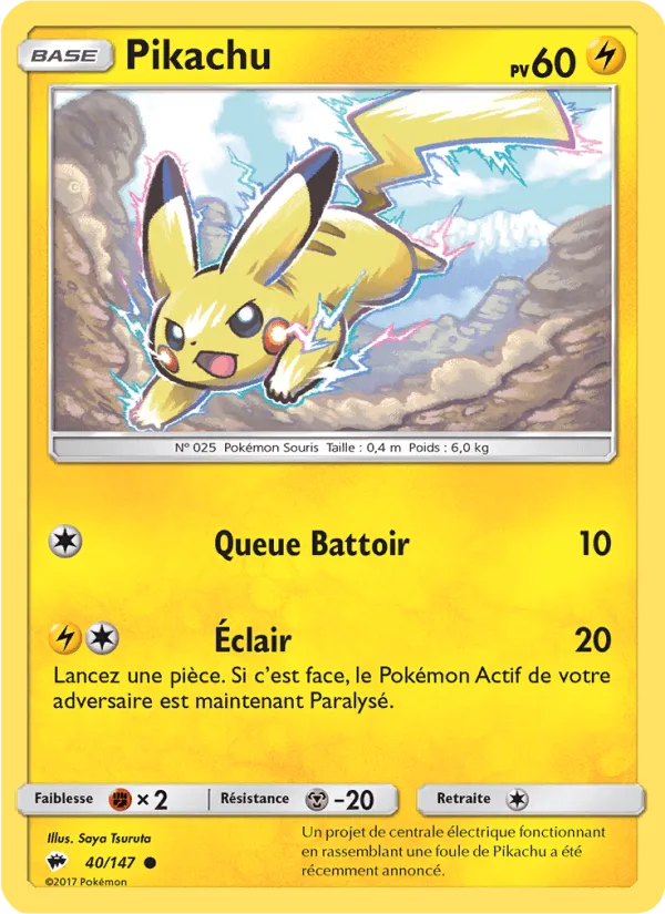 Pikachu · Ombres Ardentes 40/147