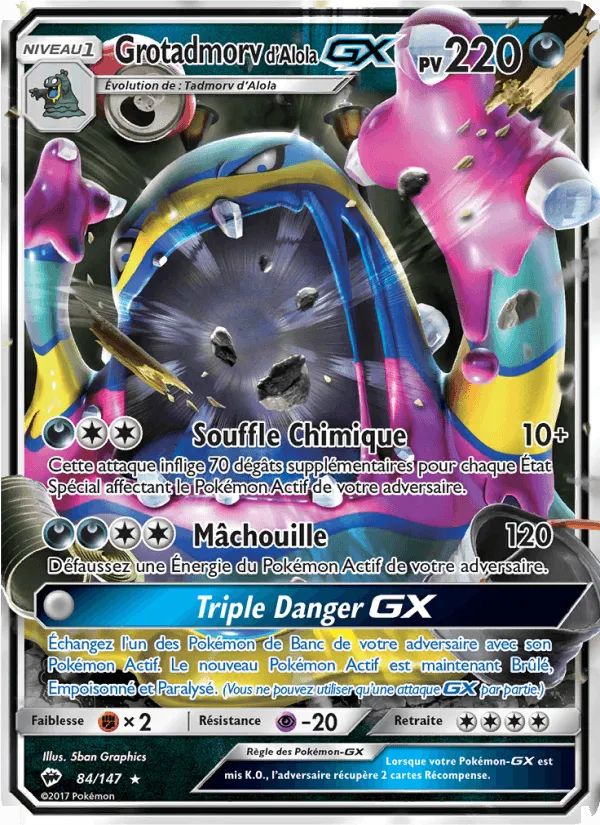 Grotadmorv d’Alola GX · Ombres Ardentes 84/147