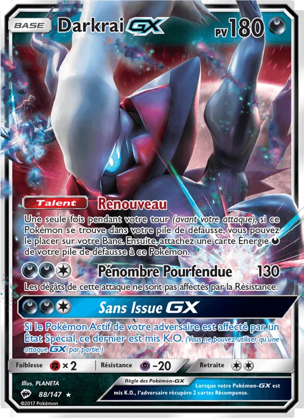 Darkrai GX · Ombres Ardentes 88/147