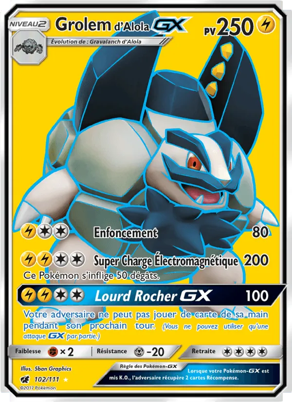 Grolem d’Alola GX · Invasion Carmin 102/111