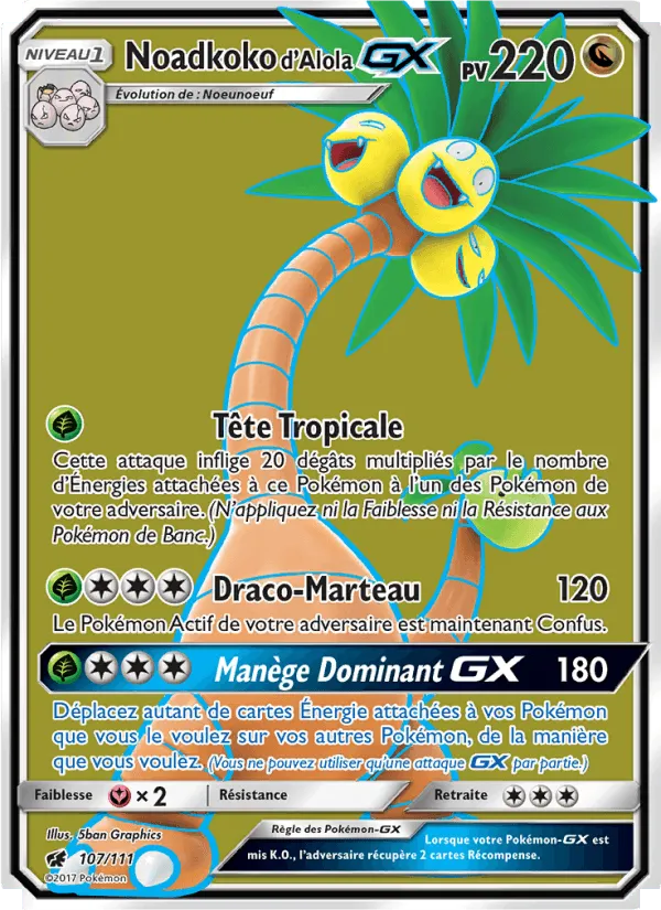 Noadkoko d’Alola GX · Invasion Carmin 107/111