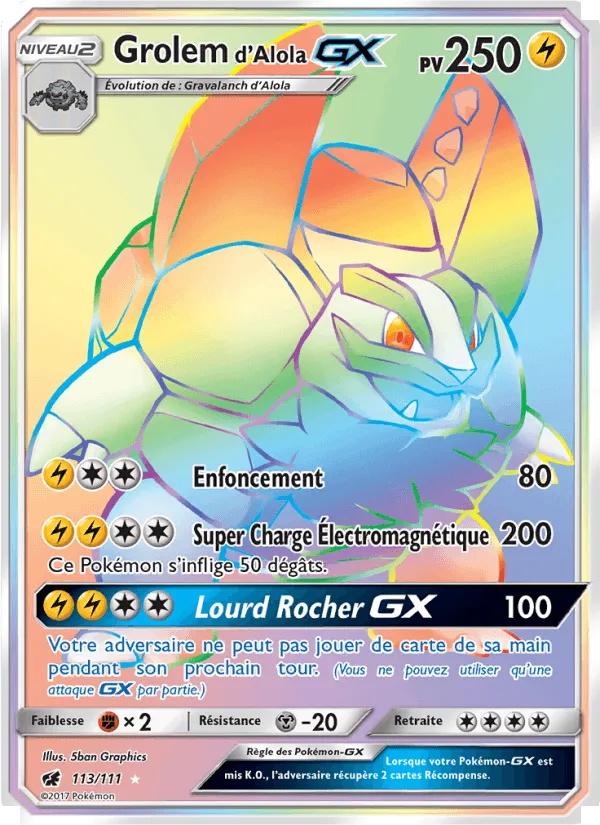 Grolem d’Alola GX · Invasion Carmin 113/111