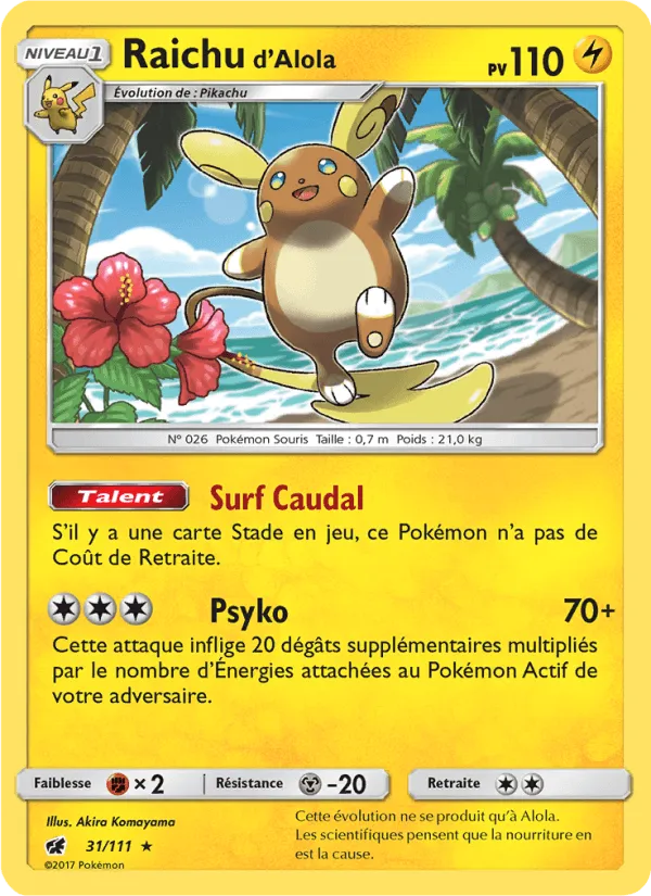 Raichu d’Alola · Invasion Carmin 31/111
