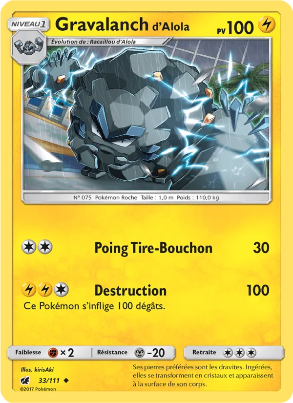 Gravalanch d’Alola · Invasion Carmin 33/111