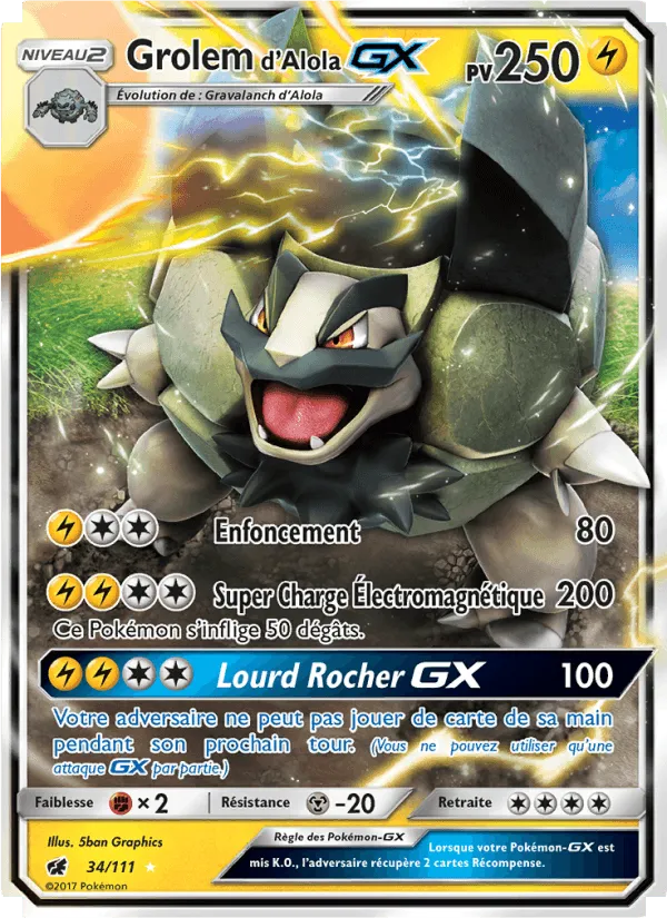 Grolem d’Alola GX · Invasion Carmin 34/111