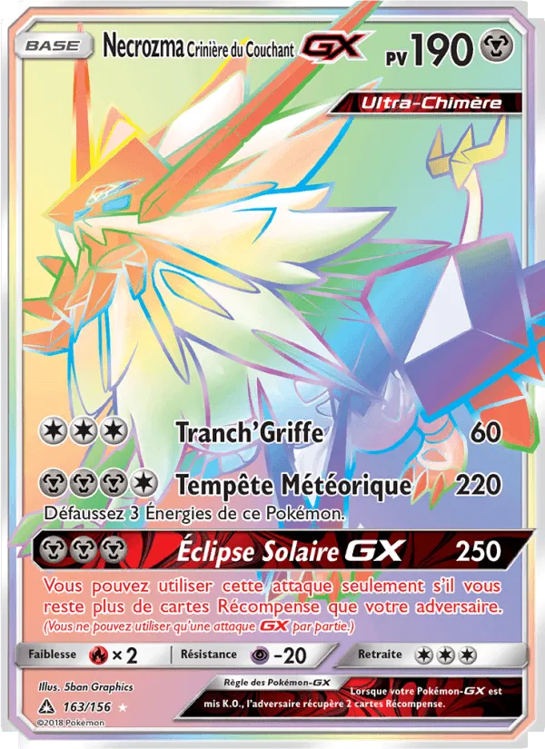 Necrozma Crinière du Couchant GX · Ultra-Prisme 163/156