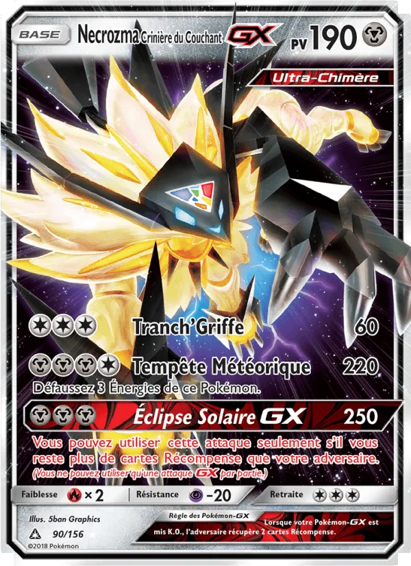 Necrozma Crinière du Couchant GX · Ultra-Prisme 90/156