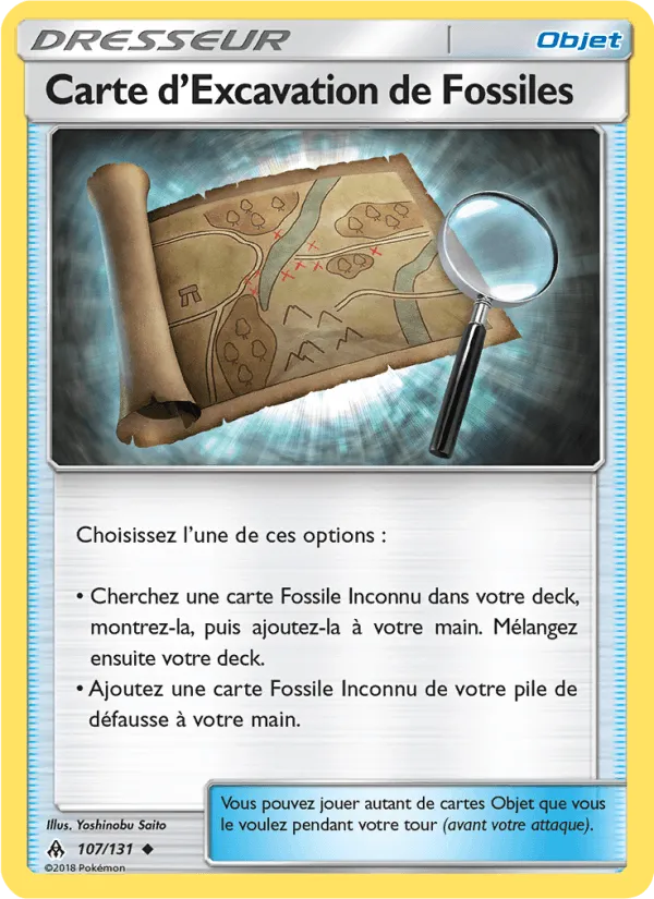 Carte d’Excavation de Fossiles · Lumière Interdite 107/131