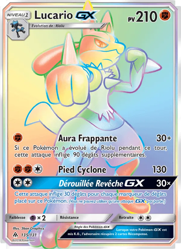 Lucario GX · Lumière Interdite 135/131