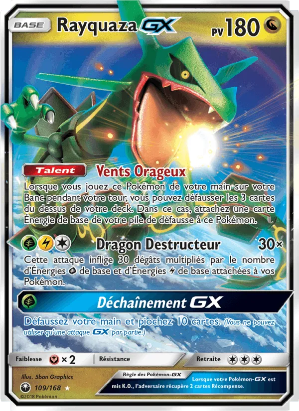 Rayquaza GX · Tempête Céleste 109/168