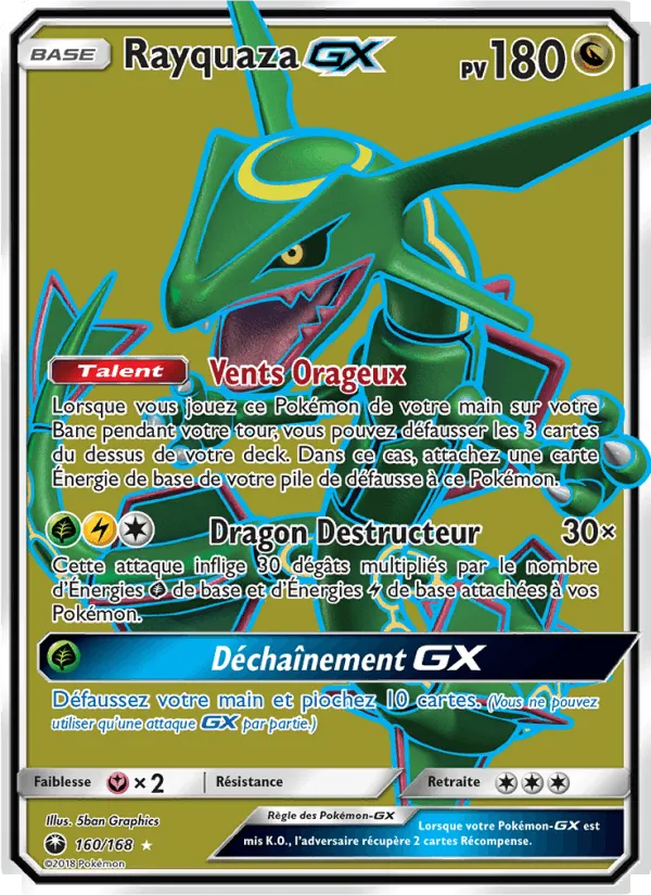 Rayquaza GX · Tempête Céleste 160/168