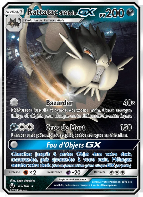 Rattatac d’Alola GX · Tempête Céleste 85/168