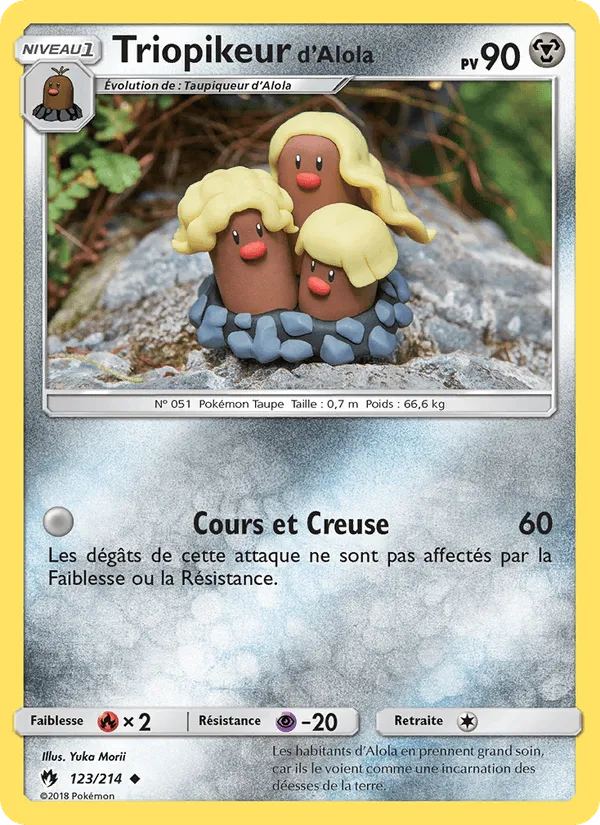 Triopikeur d’Alola · Tonnerre Perdu 123/214
