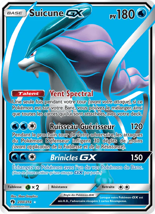 Suicune GX · Tonnerre Perdu 200/214