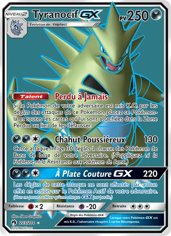 Tyranocif GX · Tonnerre Perdu 203/214