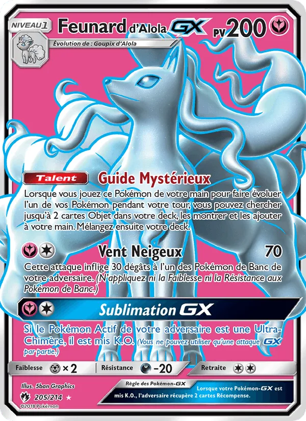 Feunard d’Alola GX · Tonnerre Perdu 205/214