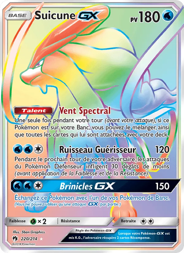 Suicune GX · Tonnerre Perdu 220/214