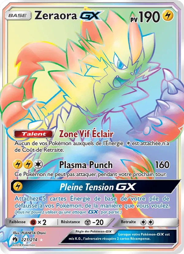 Zeraora GX · Tonnerre Perdu 221/214