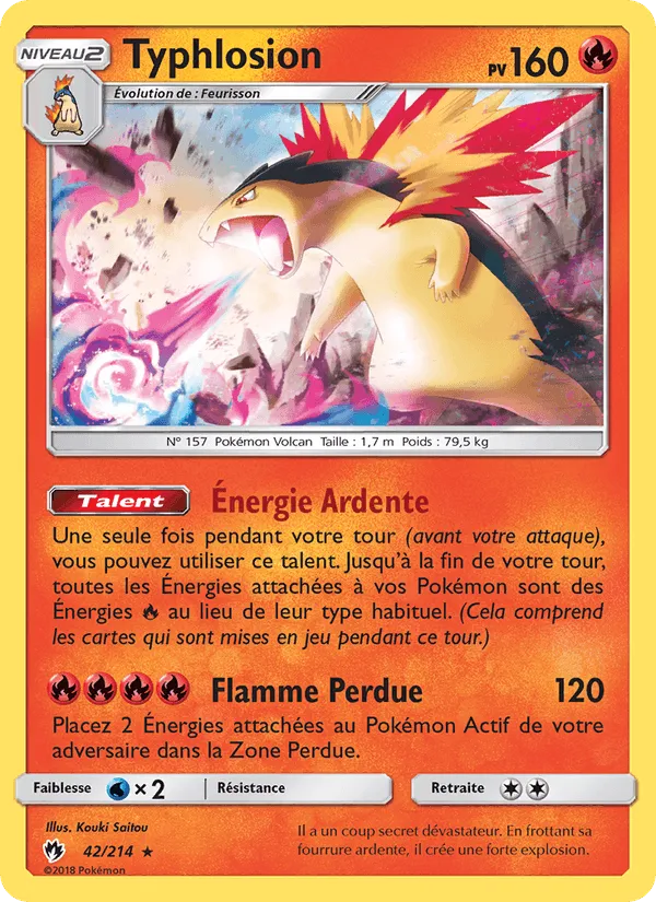 Typhlosion · Tonnerre Perdu 42/214