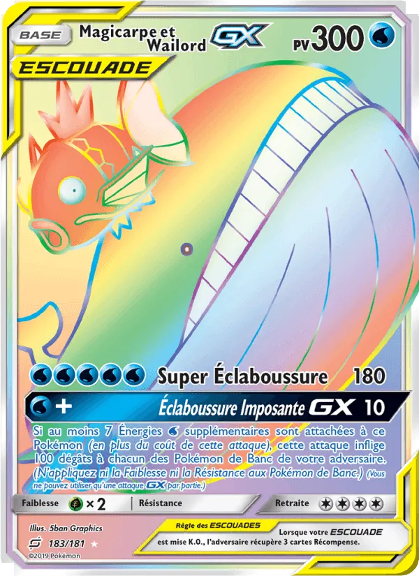 Magicarpe et Wailord GX · Duo de Choc 183/181