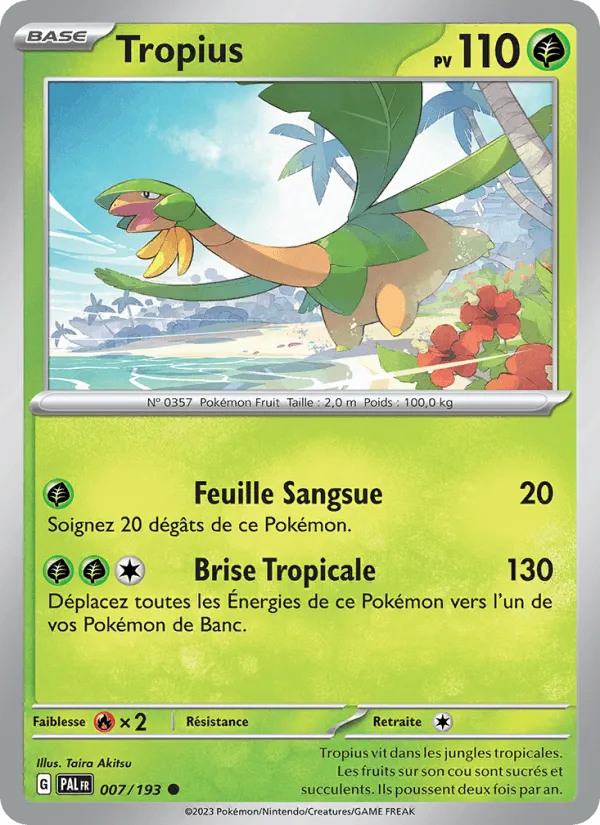 Tropius · Évolutions à Paldea 007/193