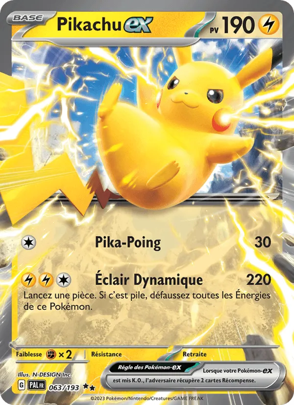Pikachu-ex · Évolutions à Paldea 063/193