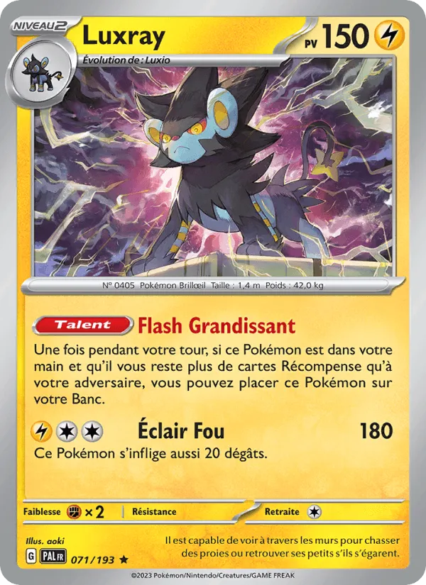 Luxray · Évolutions à Paldea 071/193