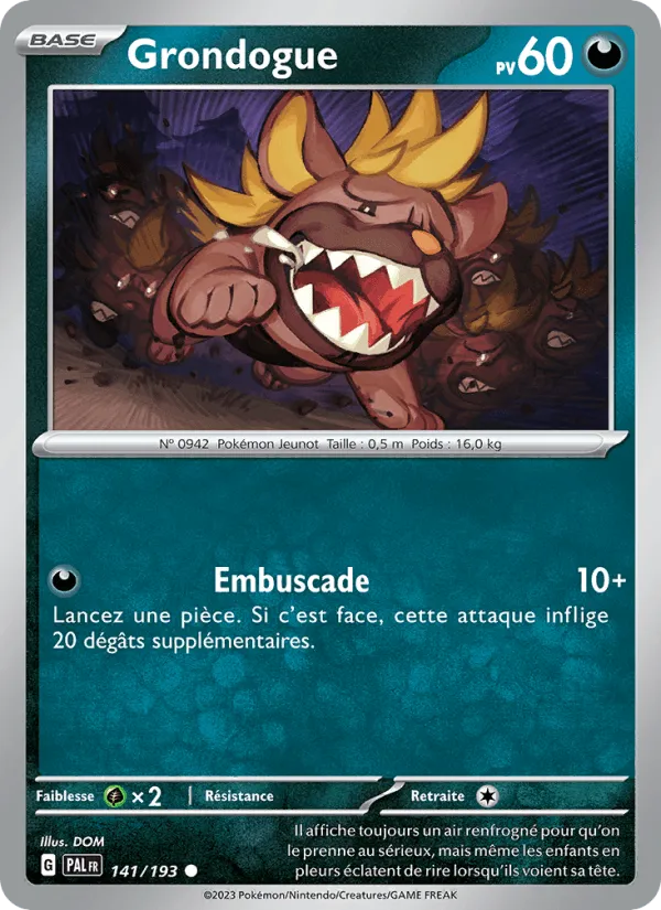 Grondogue · Évolutions à Paldea 141/193