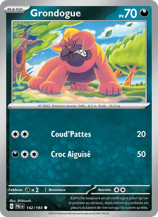 Grondogue · Évolutions à Paldea 142/193