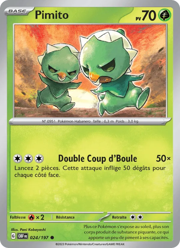 Pimito · Flammes Obsidiennes 024/197