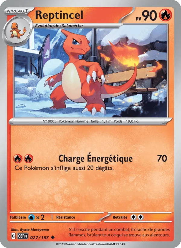 Reptincel · Flammes Obsidiennes 027/197
